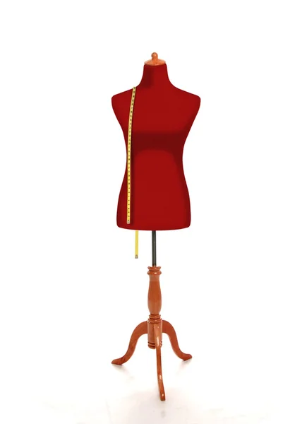 Female torso mannequin with measurement tape — Stock Photo, Image