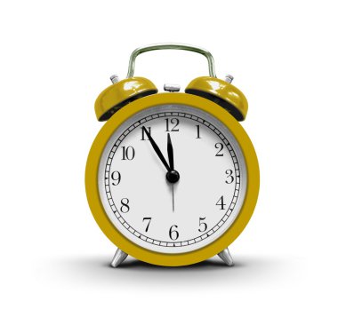 Alarm clock over white clipart