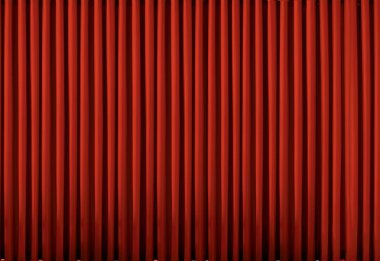 Sahne ışıklarıyla kırmızı perde