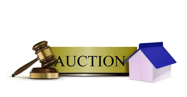 Property Auction Sign — Stock Photo, Image