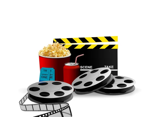 Película y Maíz Pop — Foto de Stock