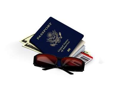 pasaport ve bilet nakit ve hava