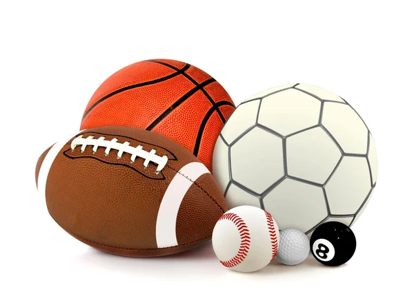 Sport Balls over White — Stock Photo, Image
