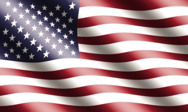 Amerikan bayrağı dalgalanıyor