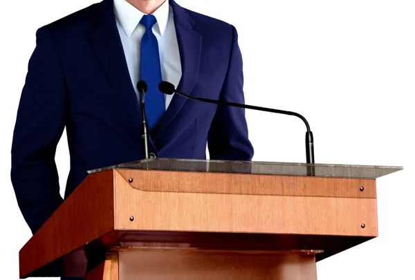 Man die geeft toespraak — Stockfoto