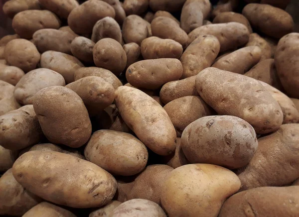 Pommes Terre Crues Légumes Fond Dans Supermarché Images De Stock Libres De Droits