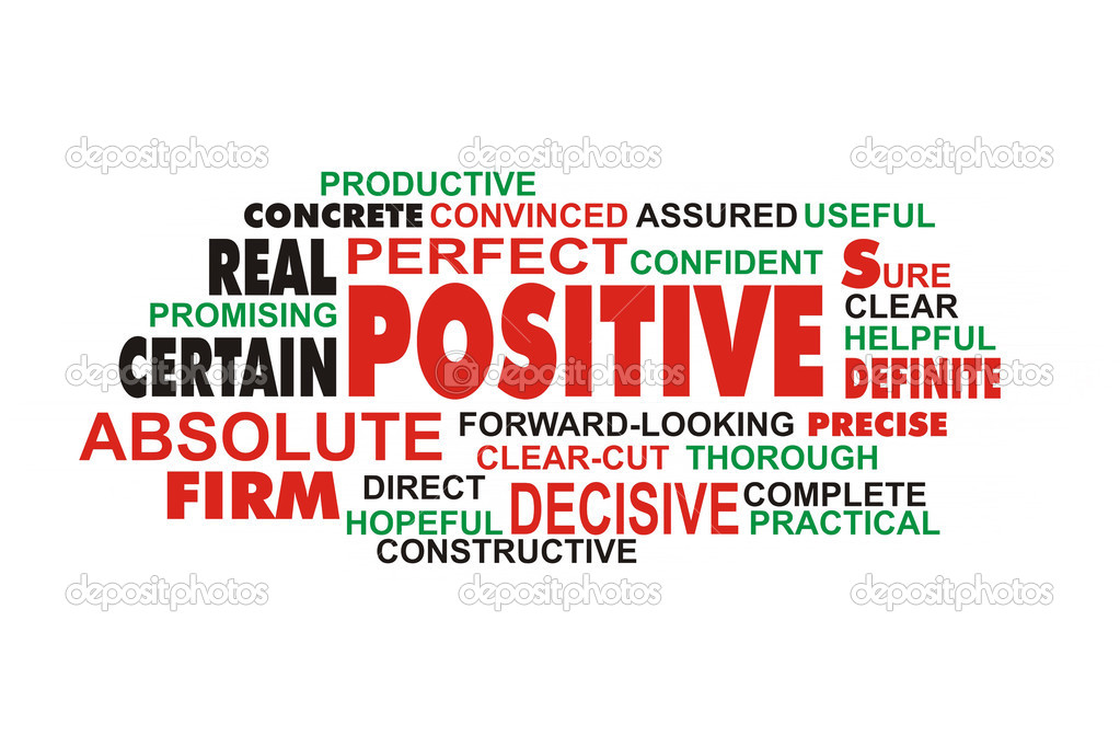 POSITIVE wordcloud on white background