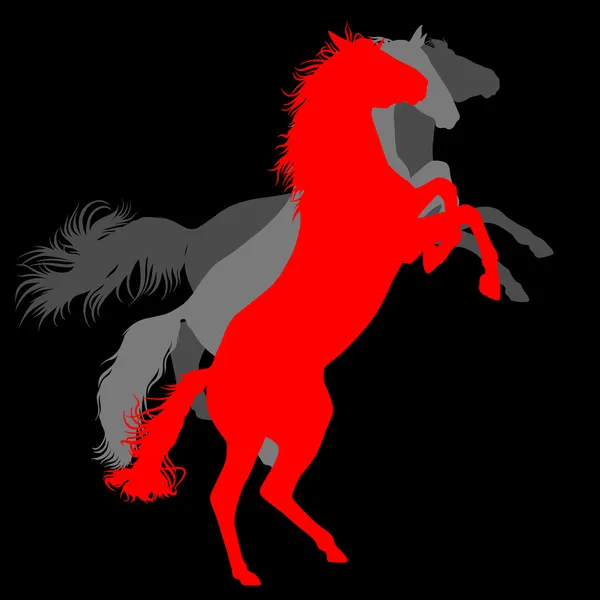 Caballo rojo — Vector de stock