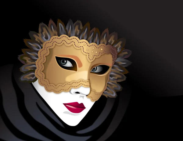 Mujer con máscara Gráficos Vectoriales