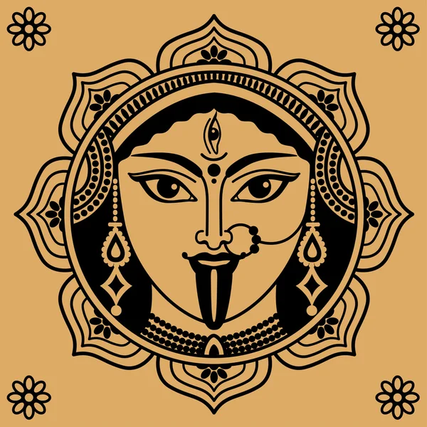 Индийское лицо — стоковый вектор
