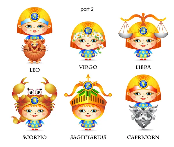 Signs of the zodiac 2 — Stock Vector