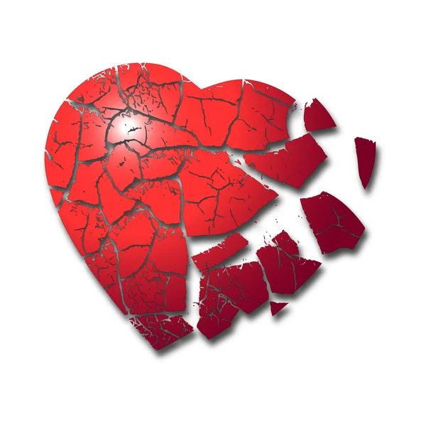 Broken heart — Stock Vector