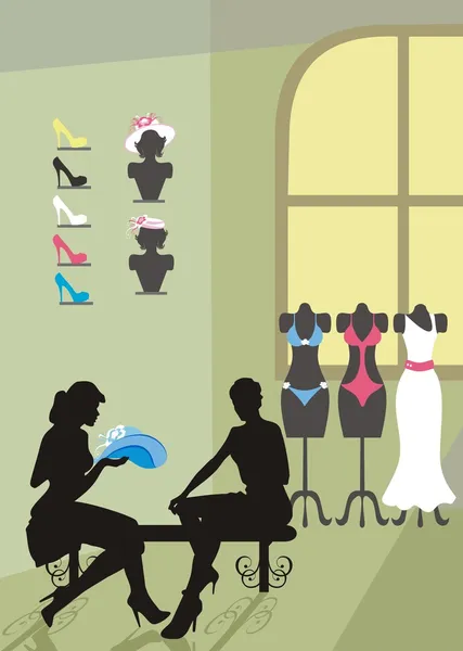 Salon de vêtements — Image vectorielle