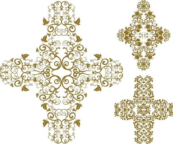 Croix florale — Image vectorielle