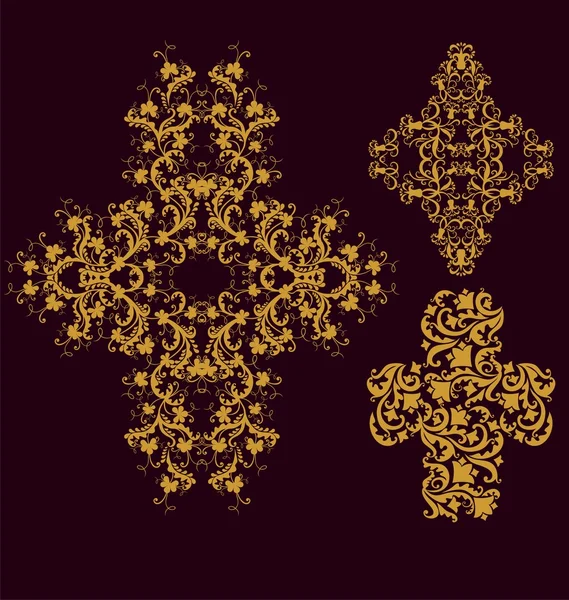 Croix florale — Image vectorielle