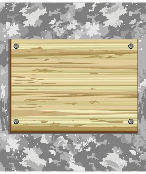 Holzschild — Stockvektor