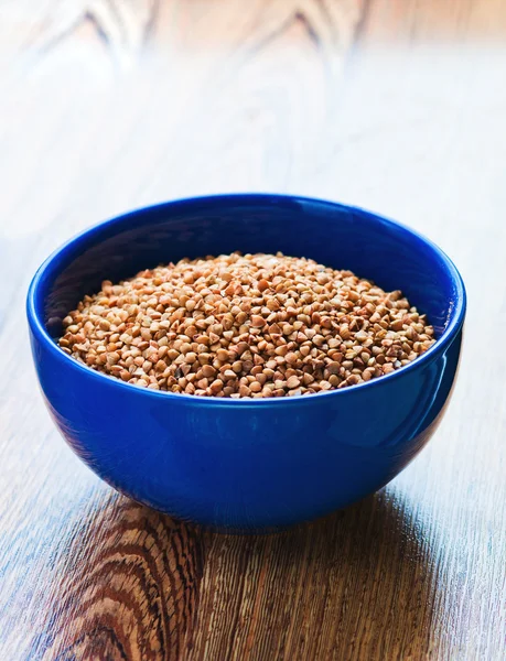 Boiled buckwheat in a bowl — Stock Photo, Image