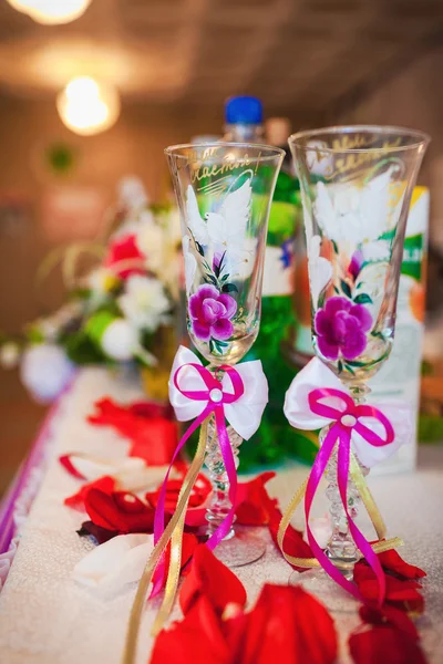 Tisch für eine Event-Party gedeckt — Stockfoto