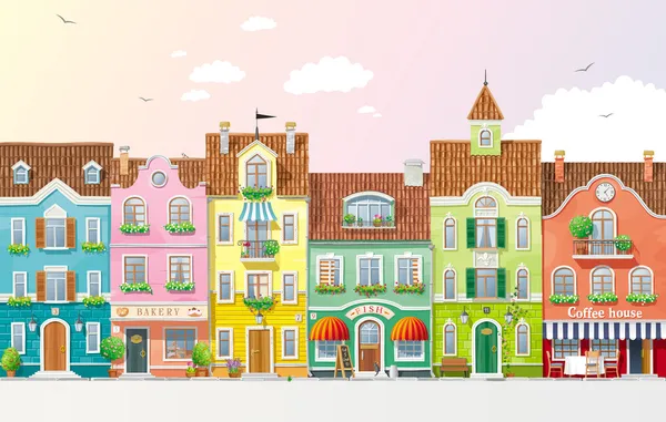Summer cityscape — Stock Illustration Summer cityscape Stock Illustration