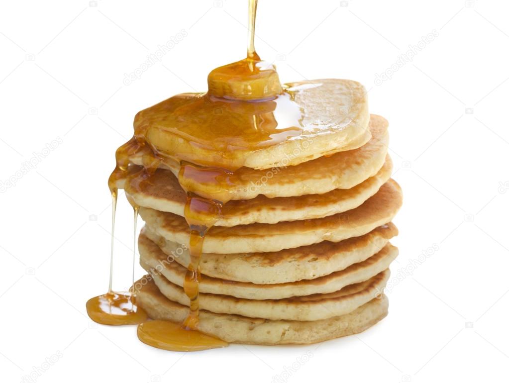 Stack of Pancakes isolated on white