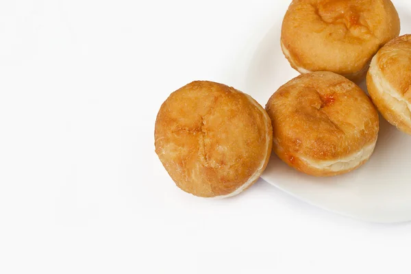 Bismark doughnuts on white background — Stock Photo, Image