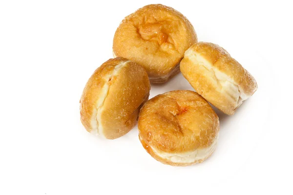 Bismarck doughnuts isolated on white background — Stock Photo, Image