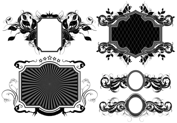 Conjunto de marcos ornamentales — Vector de stock