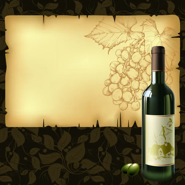 Фон с вином — стоковый вектор