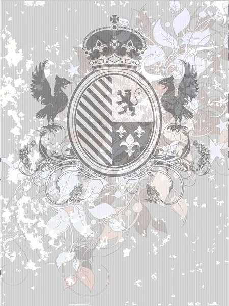 Escudo heráldico ornamental — Vetor de Stock