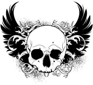 insan kafatası dekoratif