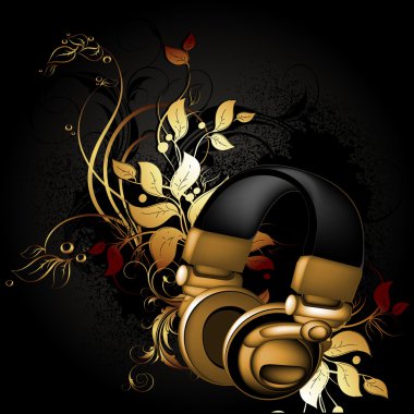 Çiçek elementli kulaklıklar