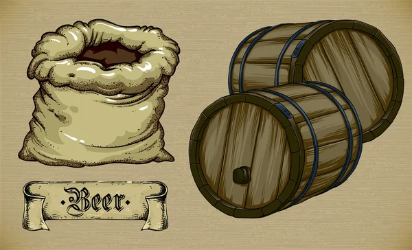 Zestaw piwo — Wektor stockowy
