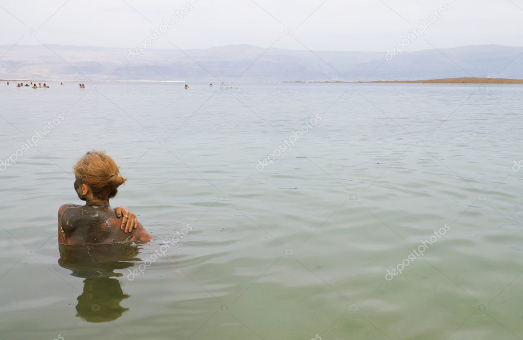 Mud treatment at the Dead Sea. Israel