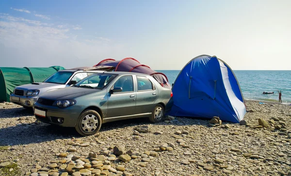 Camping en caravans — Stockfoto