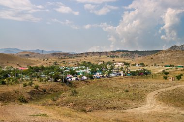 Sudak Crimea'da yakınlarında kamp çadırı