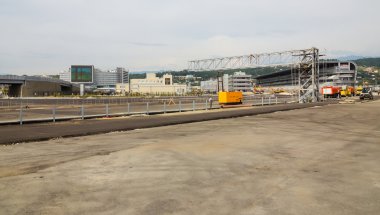 bir satırın site formula 1. Rusya'nın Soçi 2014 yılında bina.