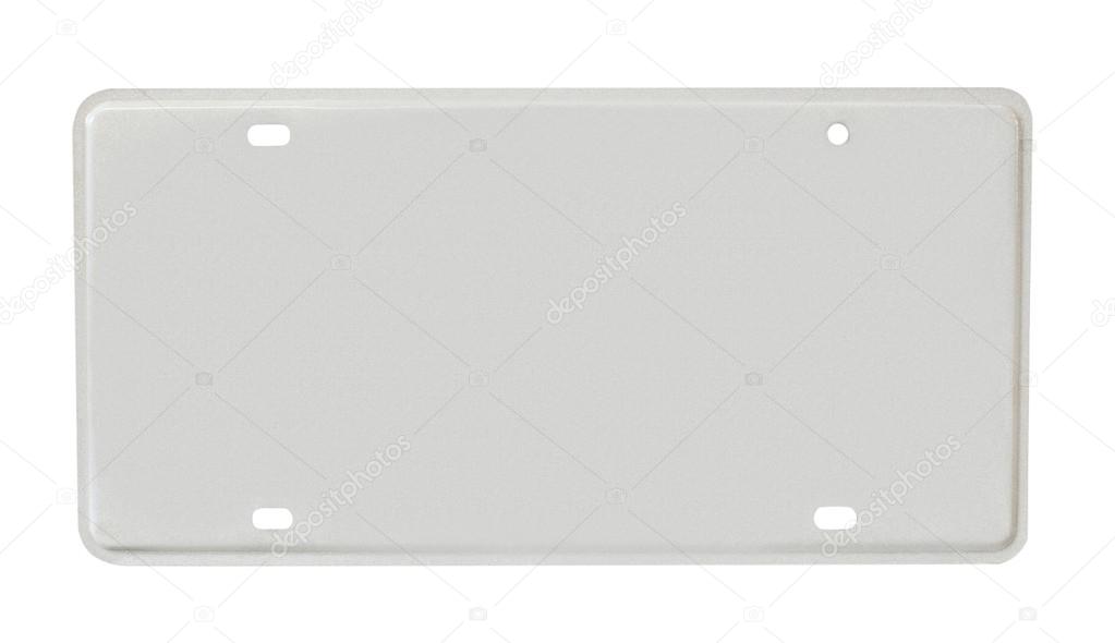 blank license plate