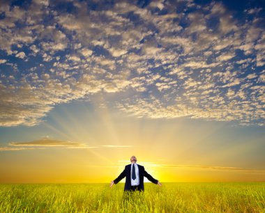 alan üzerinde işadamı