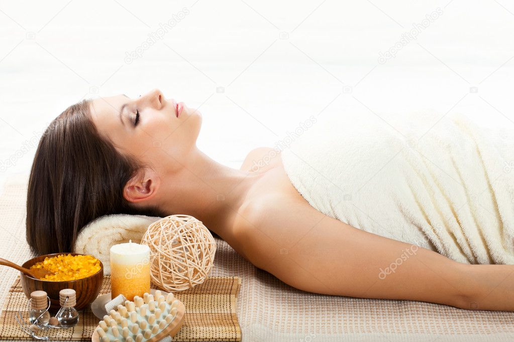 Woman in a spa