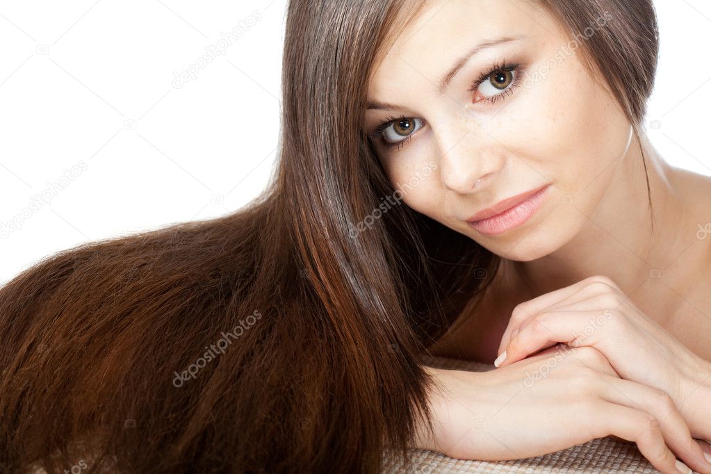 Woman portrait with long hair