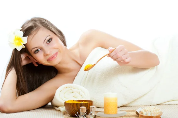 Woman in spa salon — Stock Photo, Image