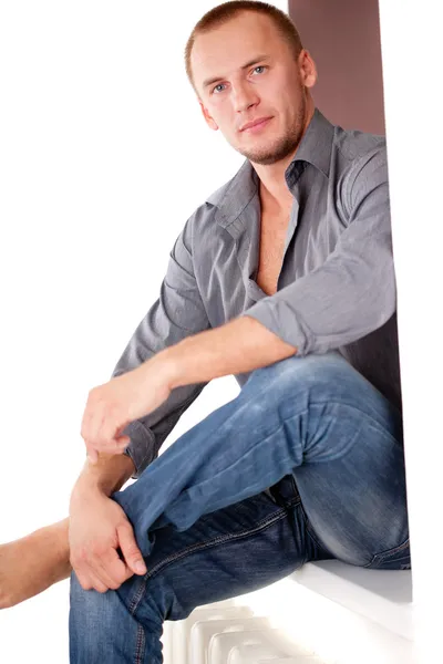 Strong casually dressed man — Stock Photo, Image