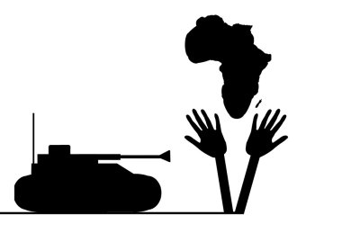 War in Africa clipart