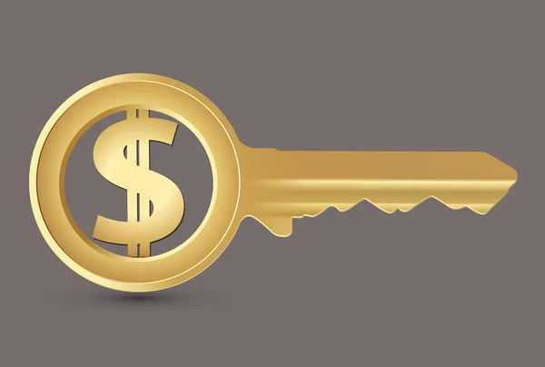 Gold key 2 — Stock Vector