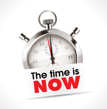 Stopwatch - the time is now clipart