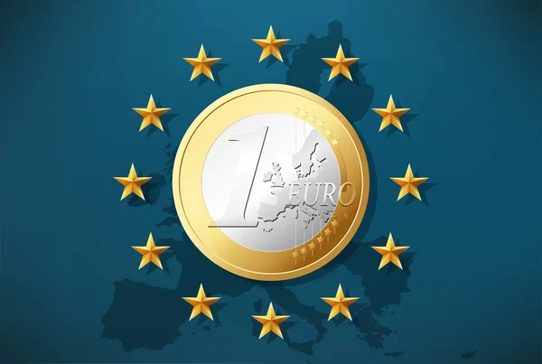 1 Euro — Stock Vector