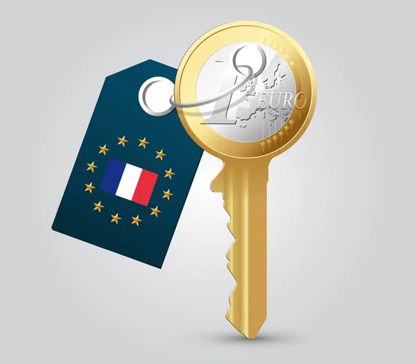 Clé Euro — Image vectorielle