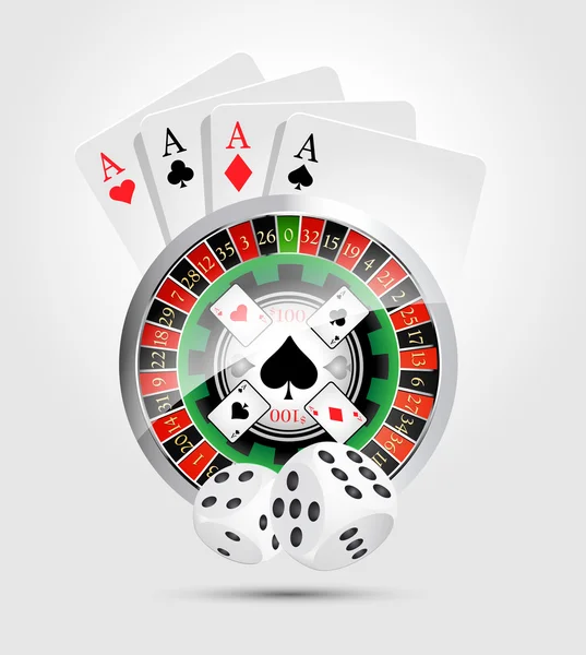 Casino vencedor do poker — Vetor de Stock