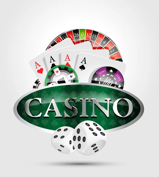 Casino vencedor do poker — Vetor de Stock