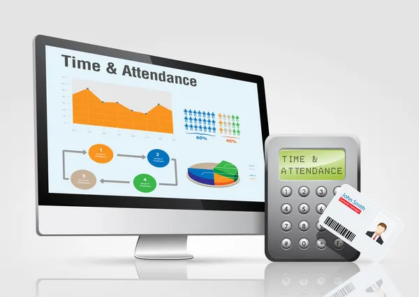 Acceso - tiempo y amplificador; asistencia — Vector de stock